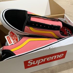 Supreme x Vans Old Skool Pink Barbed Wire Tribal 11.5 M